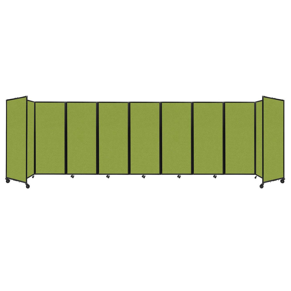 Room Divider 360° Folding Portable Partition with Acoustical Fabric Panels, 25' W x 6' 10" H