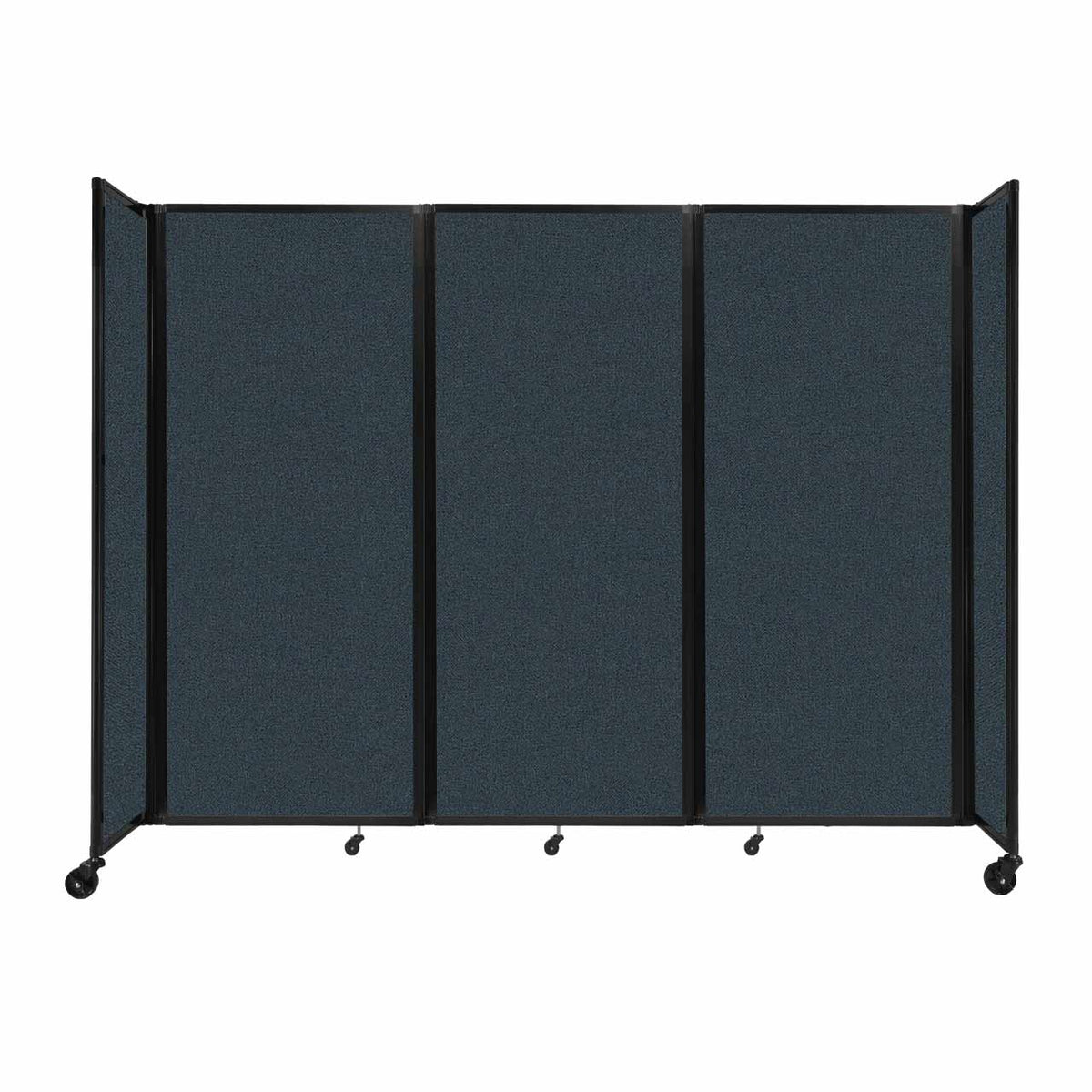 Room Divider 360° Folding Portable Partition with Acoustical Fabric Panels, 8' 6" W x 6' 10" H