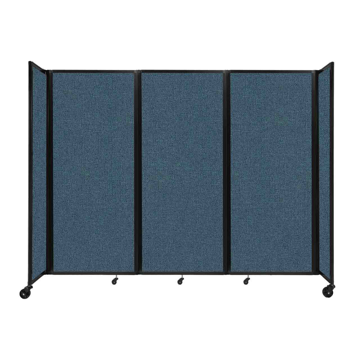 Room Divider 360° Folding Portable Partition with Acoustical Fabric Panels, 8' 6" W x 6' 10" H