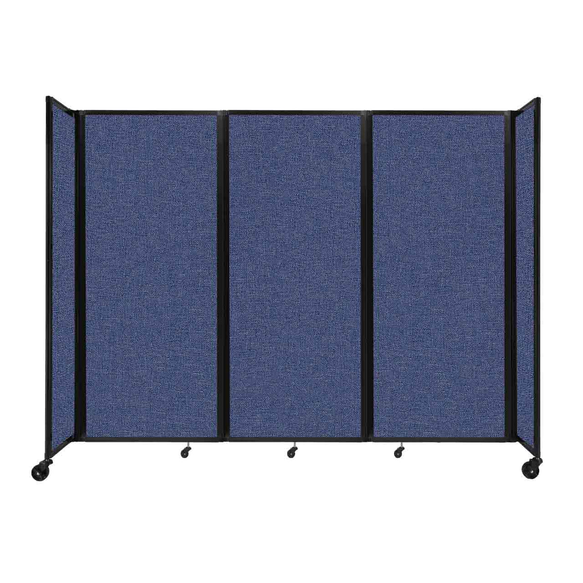 Room Divider 360° Folding Portable Partition with Acoustical Fabric Panels, 8' 6" W x 6' 10" H