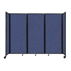 Room Divider 360° Folding Portable Partition with Acoustical Fabric Panels, 8' 6" W x 6' 10" H