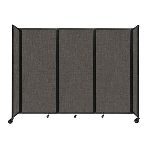 Room Divider 360° Folding Portable Partition with Acoustical Fabric Panels, 8' 6" W x 6' 10" H