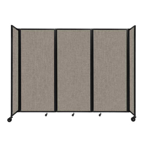 Room Divider 360° Folding Portable Partition with Acoustical Fabric Panels, 8' 6" W x 6' 10" H