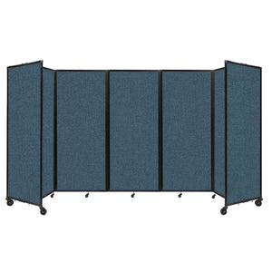 Room Divider 360° Folding Portable Partition with Acoustical Fabric Panels, 14' W x 6' 10" H