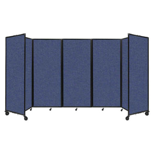 Room Divider 360° Folding Portable Partition with Acoustical Fabric Panels, 14' W x 6' 10" H