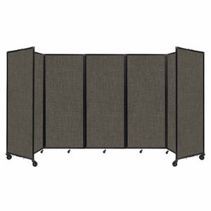 Room Divider 360° Folding Portable Partition with Acoustical Fabric Panels, 14' W x 6' 10" H