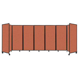 Room Divider 360° Folding Portable Partition with Acoustical Fabric Panels, 19' 6" W x 6' 10" H