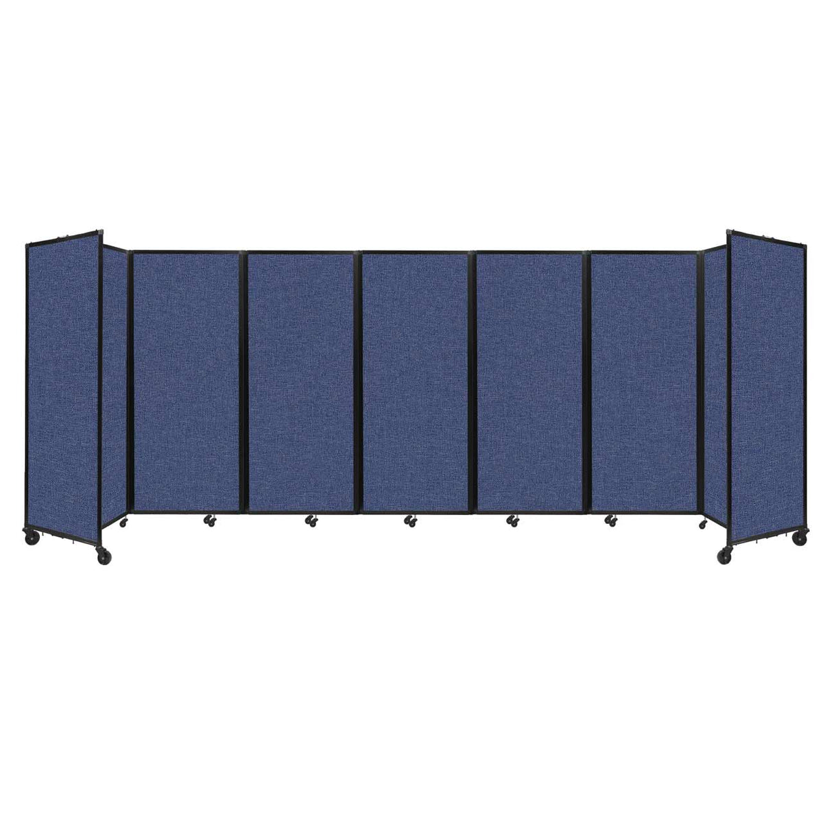 Room Divider 360° Folding Portable Partition with Acoustical Fabric Panels, 19' 6" W x 6' 10" H