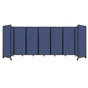 Room Divider 360° Folding Portable Partition with Acoustical Fabric Panels, 19' 6" W x 6' 10" H