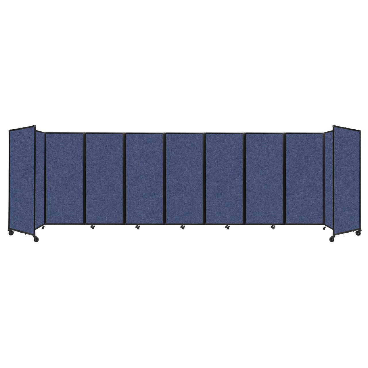 Room Divider 360° Folding Portable Partition with Acoustical Fabric Panels, 25' W x 6' 10" H