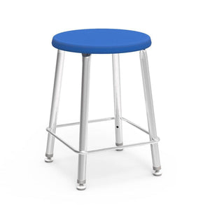 120 Series Lab Stools with Soft Plastic Seats-Stools-18"-Cobalt Blue-