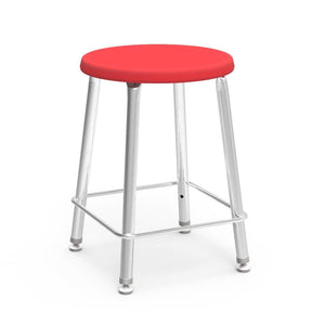 120 Series Lab Stools with Soft Plastic Seats-Stools-18"-Red-