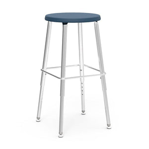 120 Series Lab Stools with Soft Plastic Seats-Stools-19" - 27", Adj.-Navy-