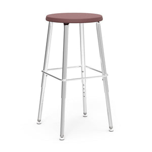 120 Series Lab Stools with Soft Plastic Seats-Stools-19" - 27", Adj.-Wine-