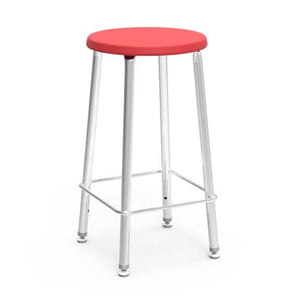 120 Series Lab Stools with Soft Plastic Seats-Stools-24"-Red-