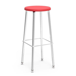 120 Series Lab Stools with Soft Plastic Seats-Stools-30"-Red-