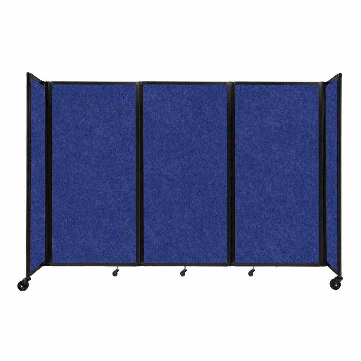 Room Divider 360° Folding Portable Partition with Soundsorb Acoustical Fabric Panels, 8' 6" W x 6' H