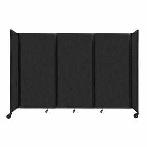 Room Divider 360° Folding Portable Partition with Soundsorb Acoustical Fabric Panels, 8' 6" W x 6' H