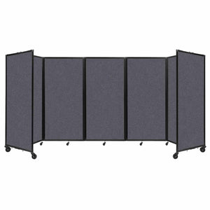 Room Divider 360° Folding Portable Partition with Soundsorb Acoustical Fabric Panels, 14' W x 6' H