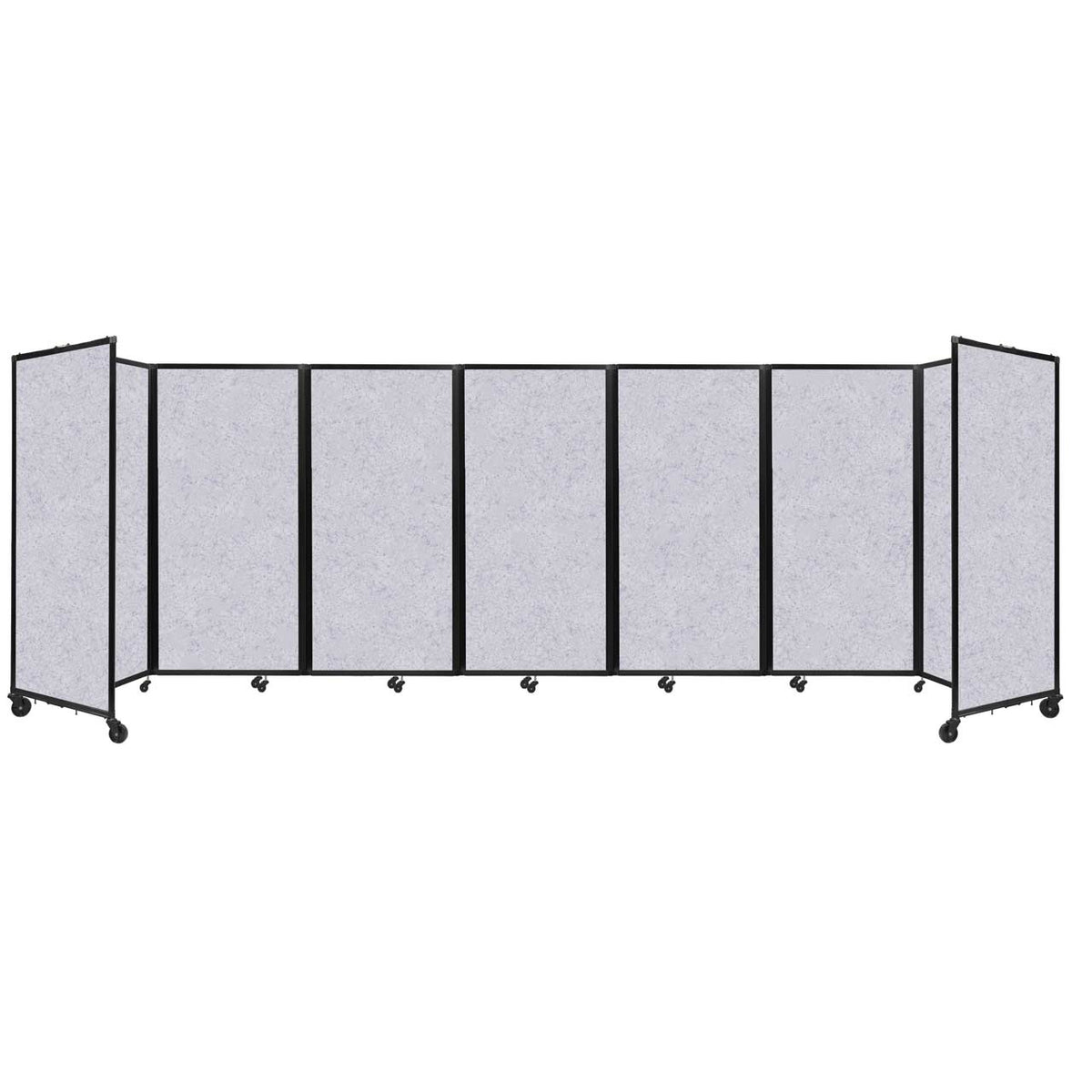 Room Divider 360° Folding Portable Partition with Soundsorb Acoustical Fabric Panels, 19' 6" W x 6' H