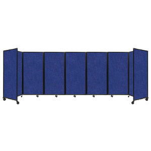 Room Divider 360° Folding Portable Partition with Soundsorb Acoustical Fabric Panels, 19' 6" W x 6' H