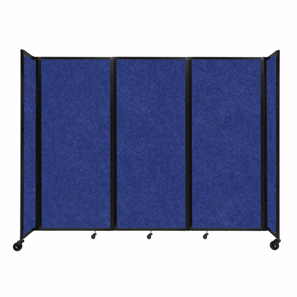 Room Divider 360° Folding Portable Partition with Soundsorb Acoustical Fabric Panels, 8' 6" W x 6' 10" H