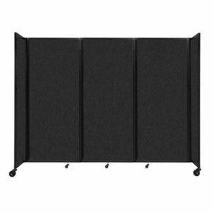 Room Divider 360° Folding Portable Partition with Soundsorb Acoustical Fabric Panels, 8' 6" W x 6' 10" H