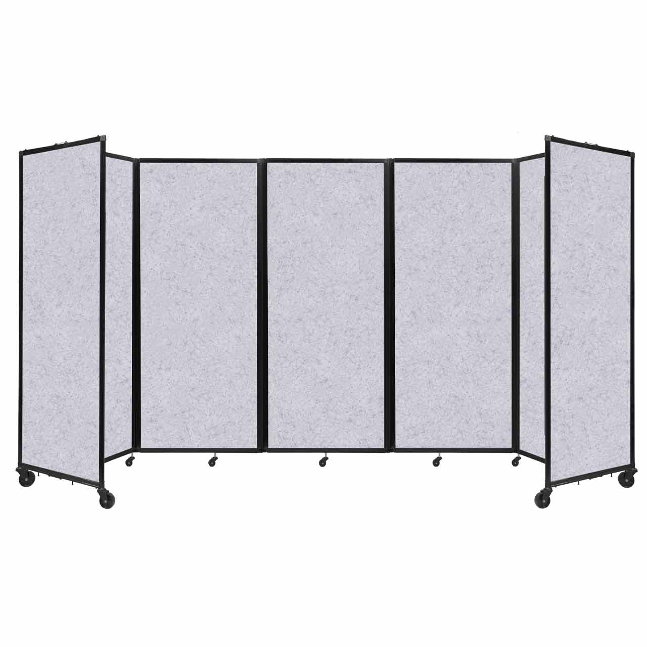 Room Divider 360° Folding Portable Partition with Soundsorb Acoustical Fabric Panels, 14' W x 6' 10" H