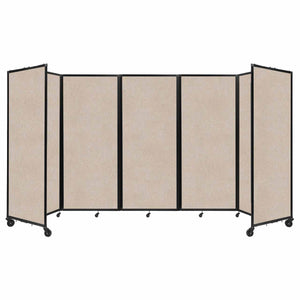 Room Divider 360° Folding Portable Partition with Soundsorb Acoustical Fabric Panels, 14' W x 6' 10" H