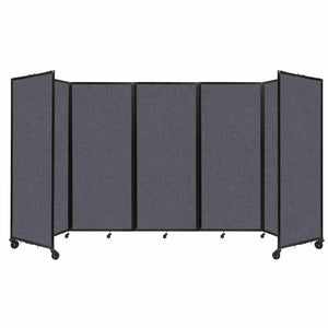 Room Divider 360° Folding Portable Partition with Soundsorb Acoustical Fabric Panels, 14' W x 6' 10" H