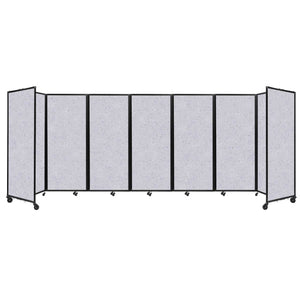 Room Divider 360° Folding Portable Partition with Soundsorb Acoustical Fabric Panels, 19' 6" W x 6' 10" H