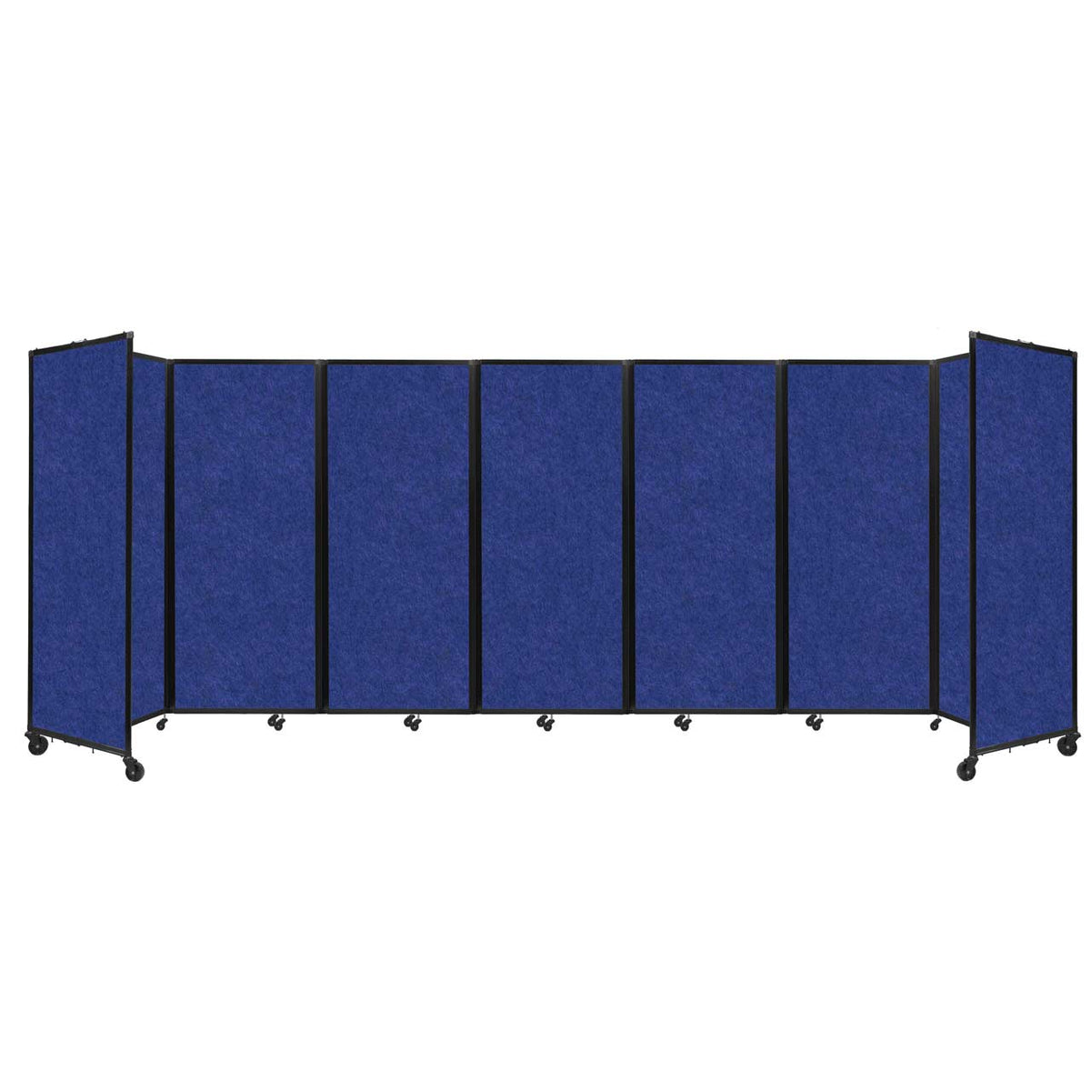 Room Divider 360° Folding Portable Partition with Soundsorb Acoustical Fabric Panels, 19' 6" W x 6' 10" H