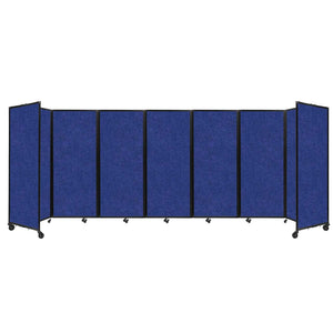 Room Divider 360° Folding Portable Partition with Soundsorb Acoustical Fabric Panels, 19' 6" W x 6' 10" H