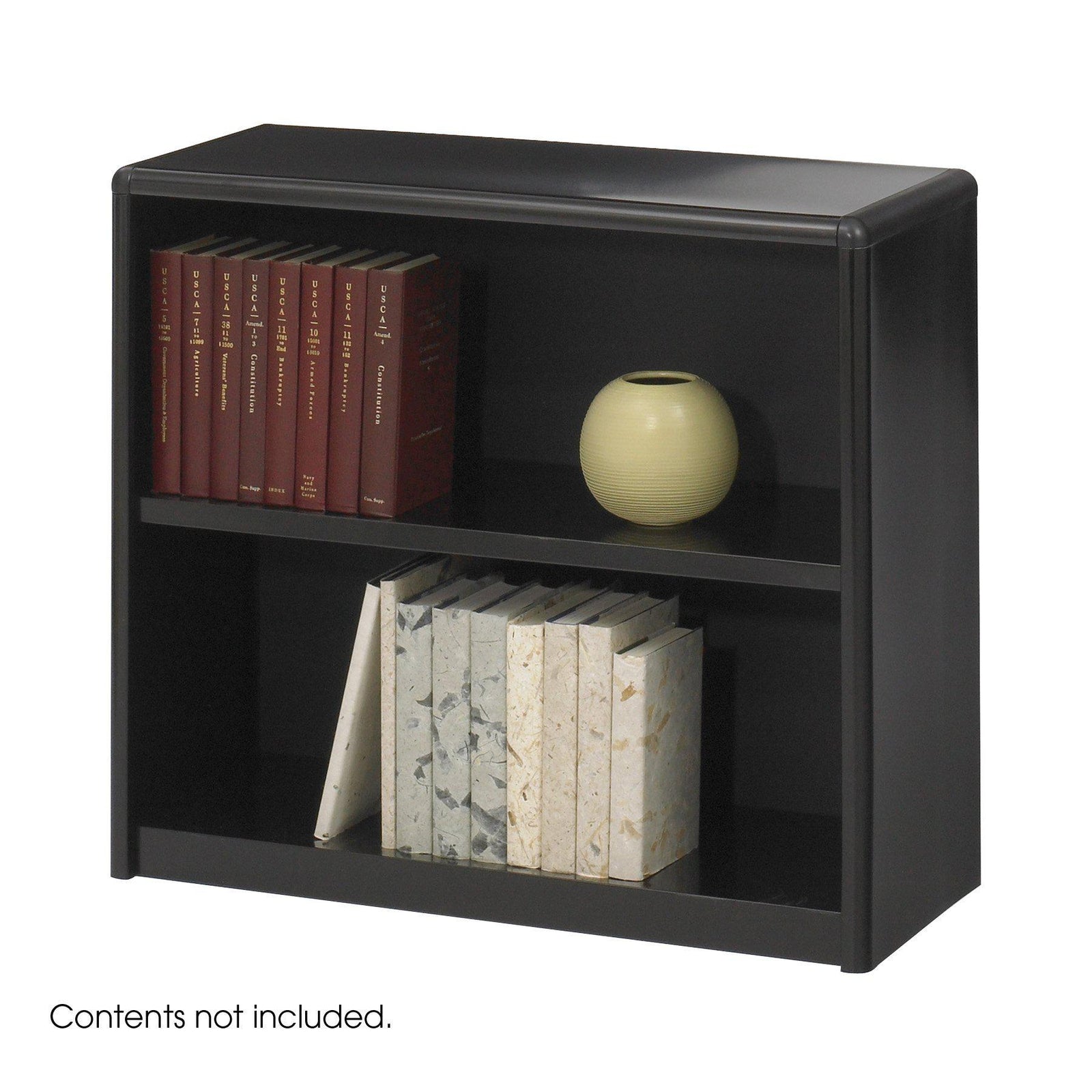 Black 2 shelf deals bookcase