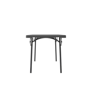 Dorel Zown Classic Comfort Leg Commercial Blow Mold Resin Plastic Folding Table. 96" x 30", Grey
