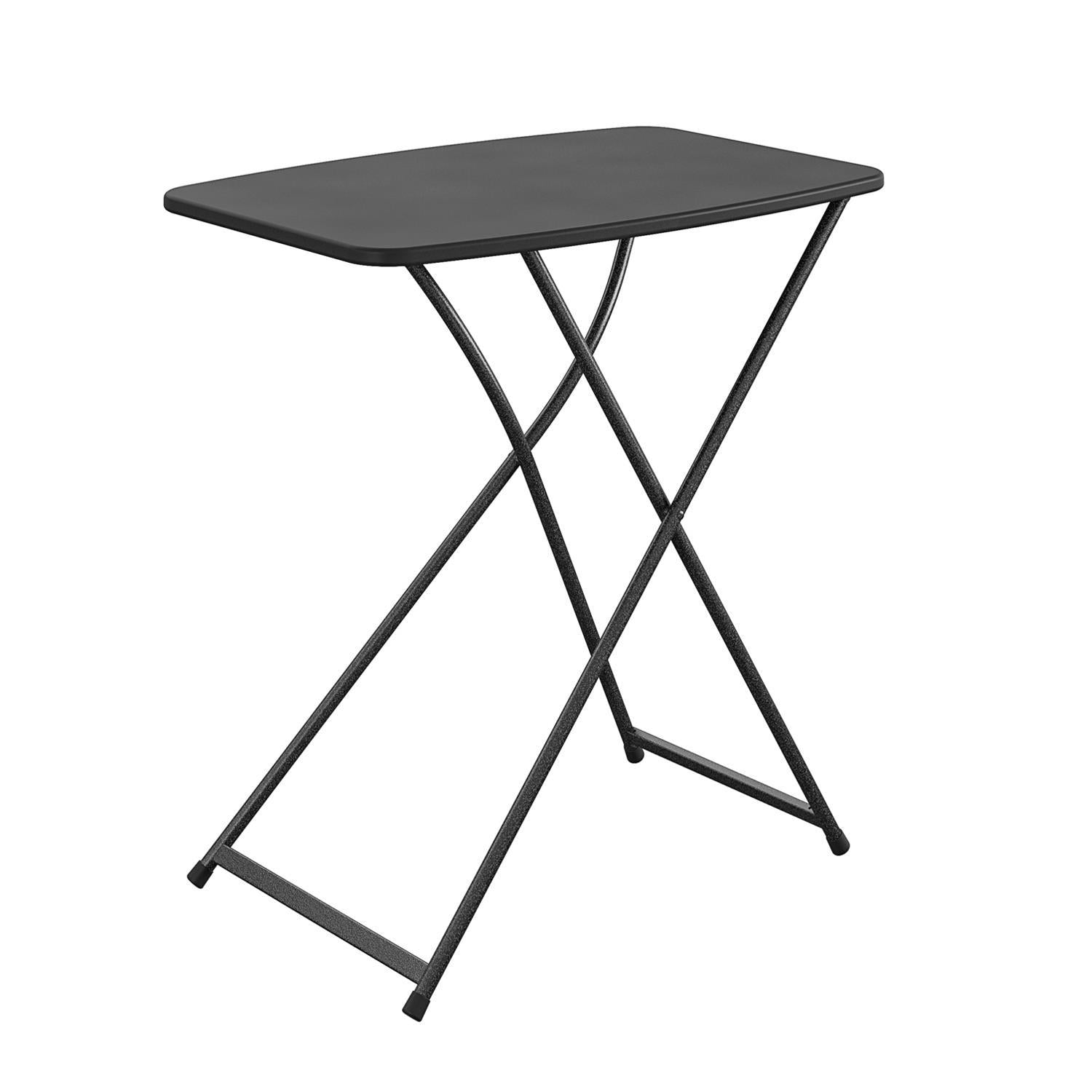 Bridgeport 18" x 26" Adjustable Height Personal Folding Activity Table, Black