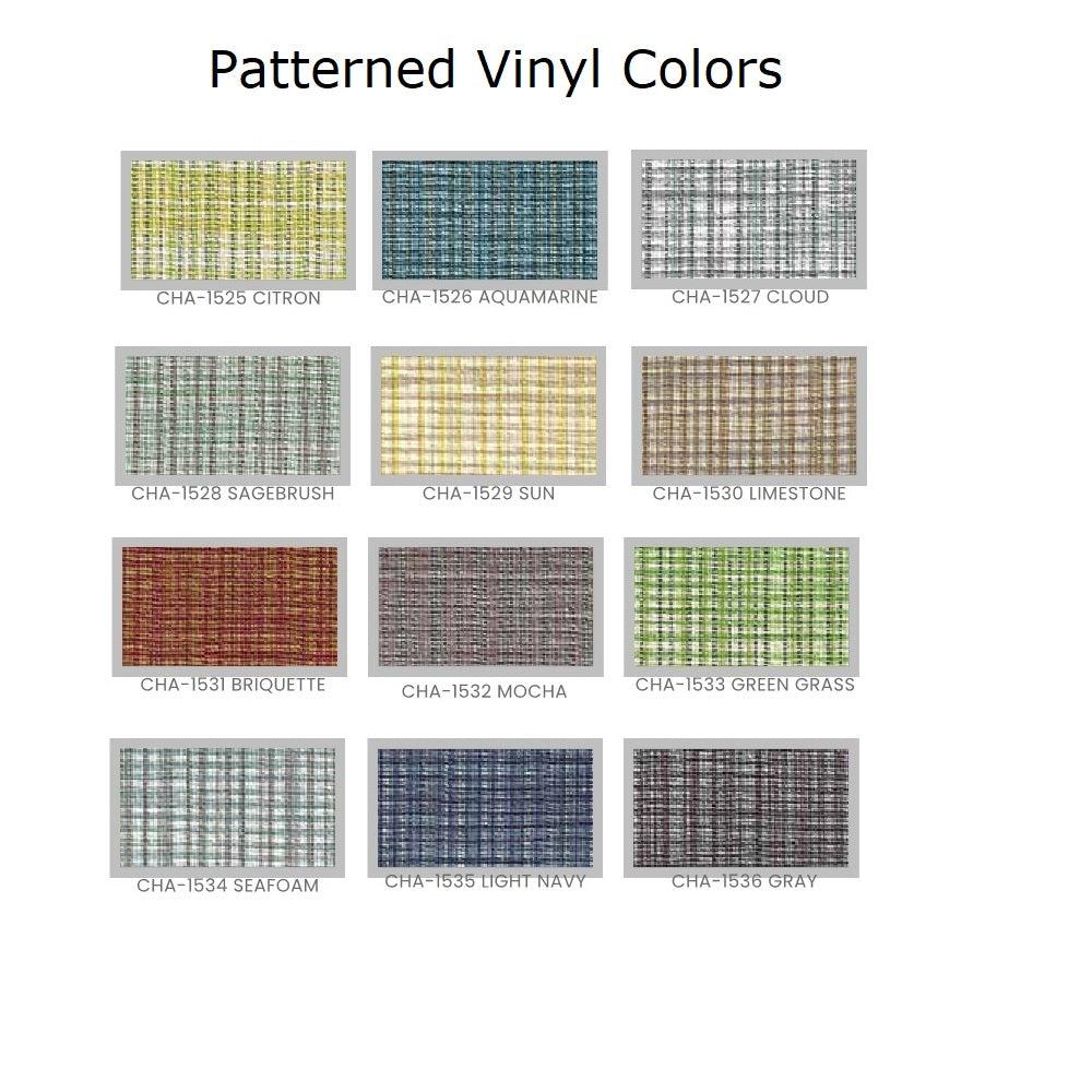 Fomcore Ottoman Series 36" Round Ottoman, 100% ALL-FOAM CORE, Antibacterial Vinyl Seat, Patterned Vinyl Sides, LIFETIME WARRANTY, FREE SHIPPING