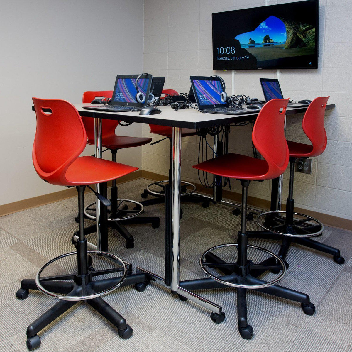 Smartlink Task Stool KI Intellect Wave Task Stool, FREE SHIPPING - NextGen Furniture, Inc.