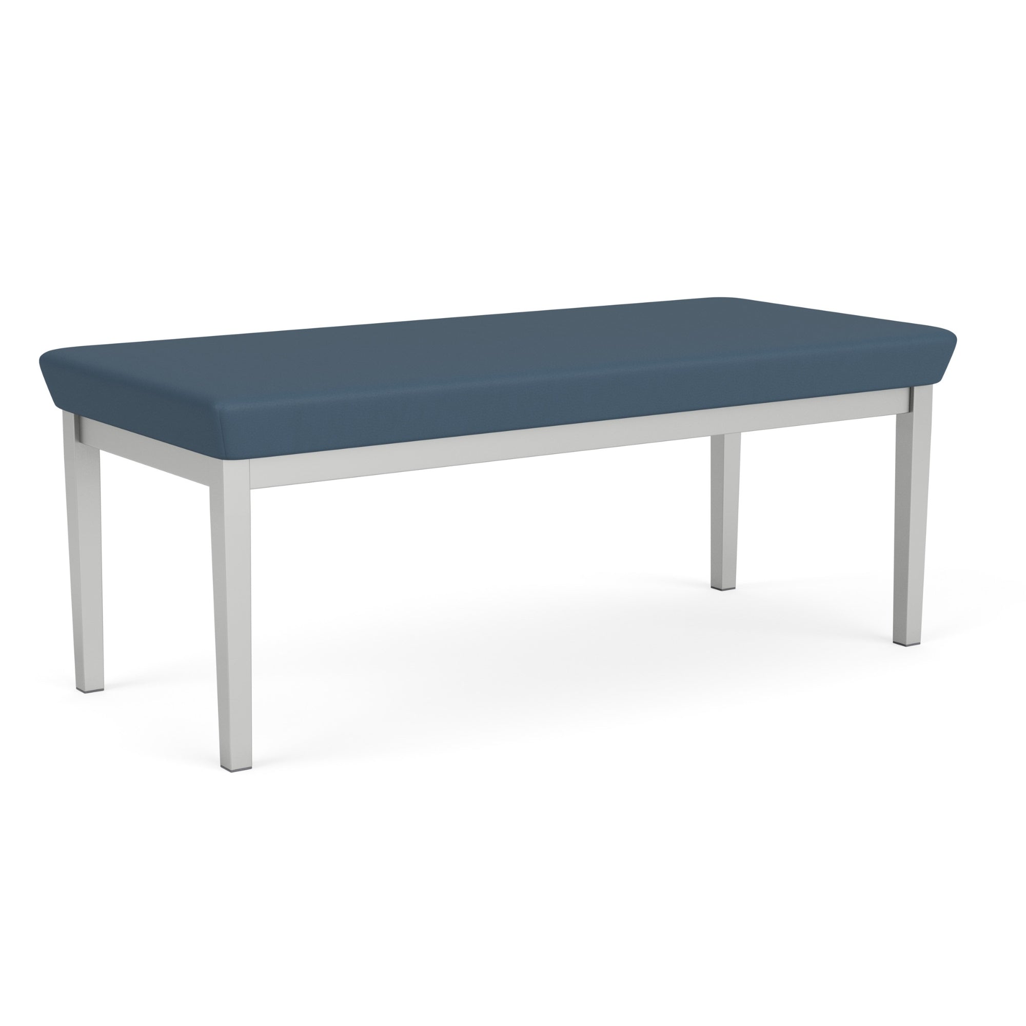 Lenox Steel Collection Reception Seating, 2 Seat Bench, Standard Fabric Upholstery, FREE SHIPPING