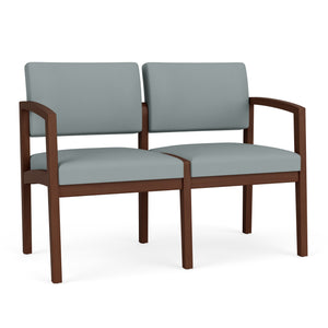 Lenox Wood Collection Reception Seating, 2 Seat Sofa, Standard Vinyl Upholstery, FREE SHIPPING