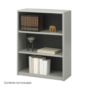 3-Shelf ValueMate® Economy Bookcase-Storage Cabinets & Shelving-Gray-