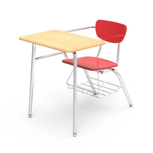3000 Series Combo Unit with 18" x 24" Top-Desks-Red-Fusion Maple-