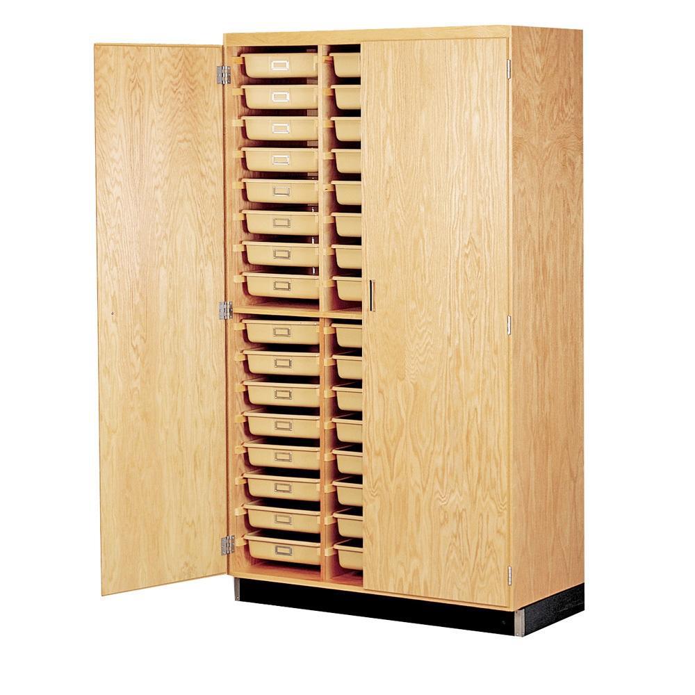 Jonti-Craft Baltic Birch 9511JC 45 x 24 x 46 Mobile Wood Mega Supply  Cabinet with 2 Locking Doors and Adjustable Shelves