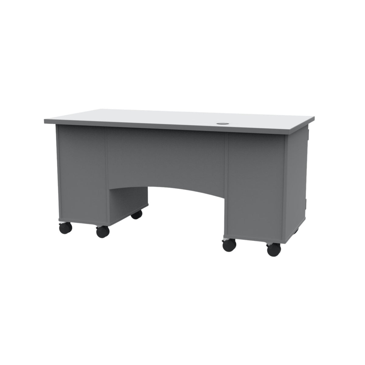 Double Cabinet Mobile Teacher's Desk