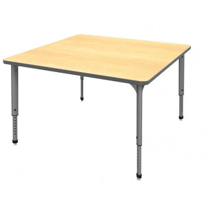 Marco Apex Adjustable Height Collaborative Student Table, 48" Square