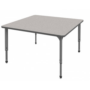 Marco Apex Adjustable Height Collaborative Student Table, 48" Square