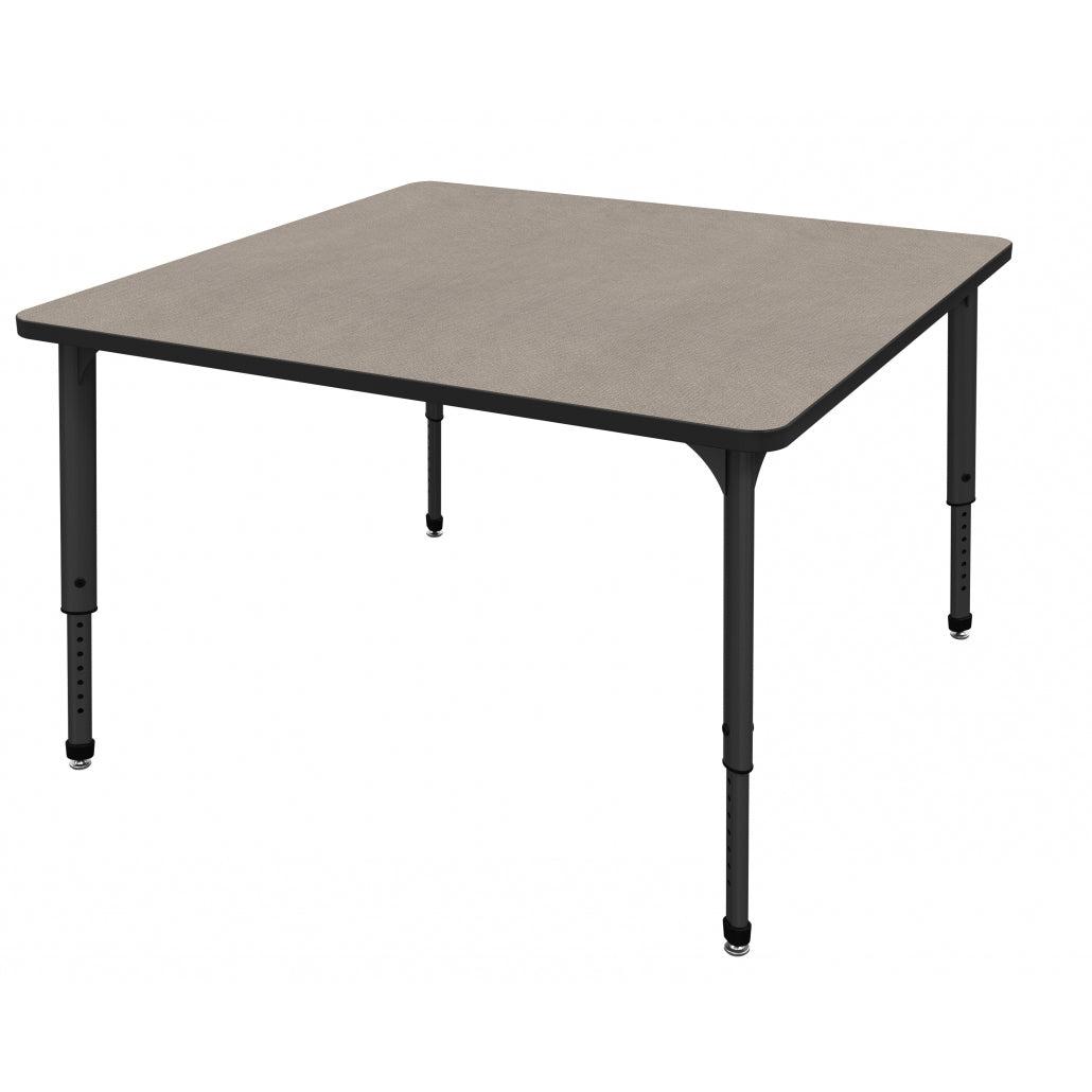 Apex Adjustable Height Collaborative Student Table, 48" Square
