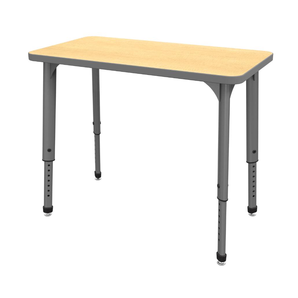 Apex Classroom Desk and Chair Package, 24 Rectangle Collaborative Student Desks, 20" x 36", with 24 Apex Stack Chairs