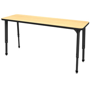 Apex Classroom Desk and Chair Package, 4 Rectangle 2-Student Collaborative Desks, 20" x 60", with 8 Apex Stack Chairs