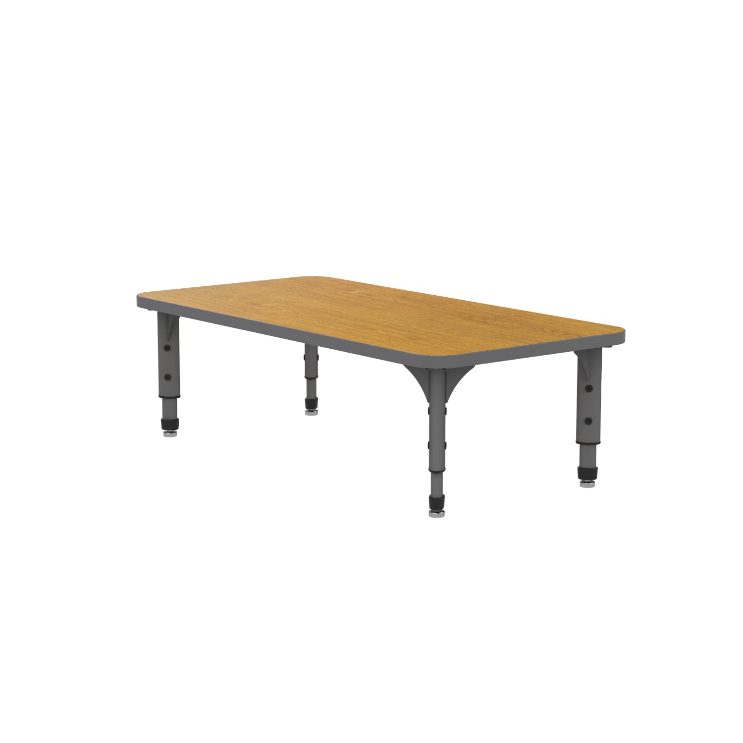Adjustable Height Floor Activity Table, 24" x 48" Rectangle